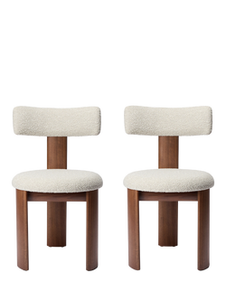 The Conran Shop Pip Dining Chair, Set of 2, Walnut/Natural, Walnut / Noisette