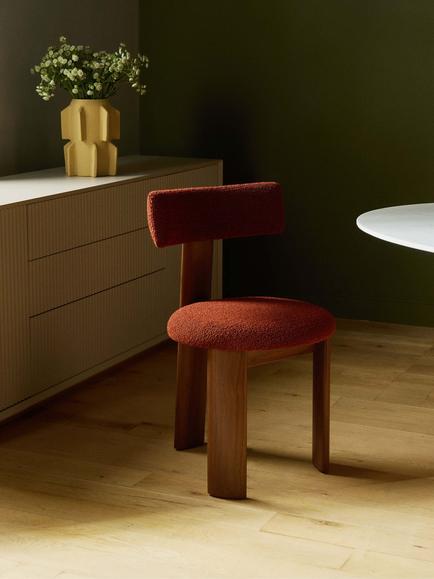 The Conran Shop Pip Dining Chair, Walnut Red - view 2, Walnut / Oxide Red