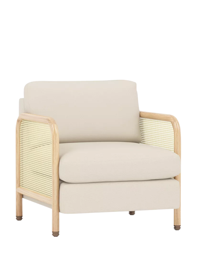 The Conran Shop Tamilla Rattan Panel Armchair, Oak/Oatmeal