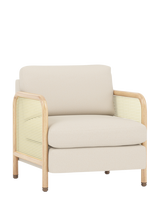 The Conran Shop Tamilla Rattan Panel Armchair, Oak/Oatmeal