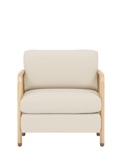 The Conran Shop Tamilla Rattan Panel Armchair, Oak/Oatmeal - view 2, Oak / Oatmeal