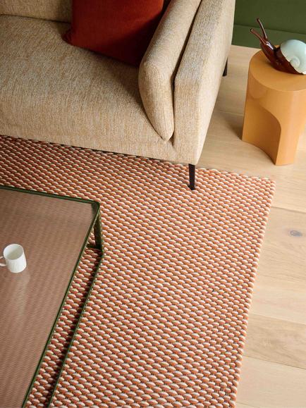 The Conran Shop Macrame Rug, Rust / Charcoal, L300 x W200 cm - view 2, Rust / Charcoal