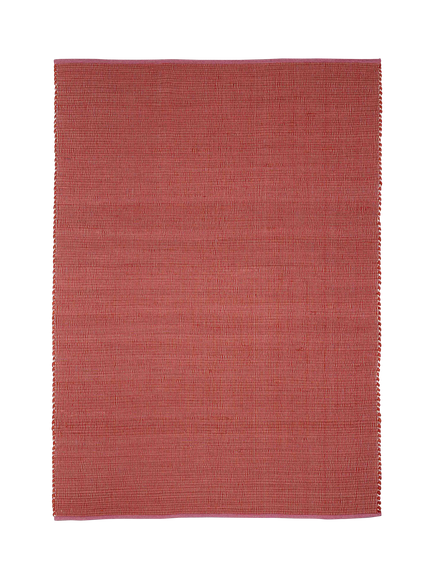 The Conran Shop Marlon Hand Woven Wool Rich Rug, Crimson, L300 x W200 cm, Crimson