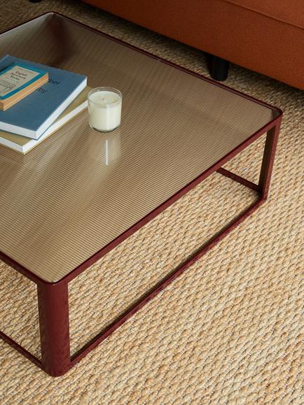 The Conran Shop Aspect 90cm Coffee Table, Burgundy - view 2, Burgundy