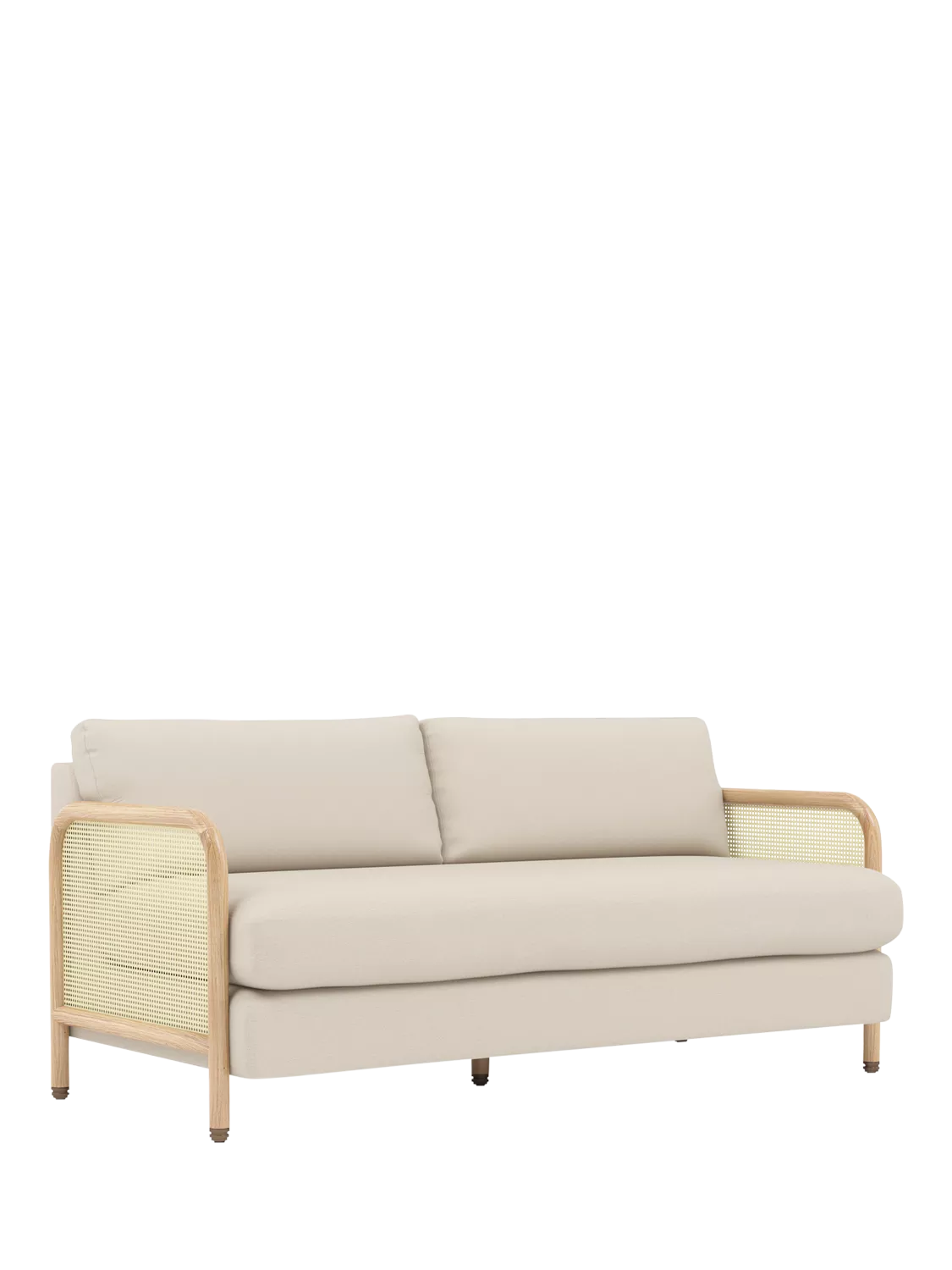 The Conran Shop Tamilla Rattan Panel 2 Seater Sofa, Oak/Oatmeal