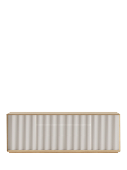 The Conran Shop Pillar Sideboard, Oak/Stone, Oak / Stone