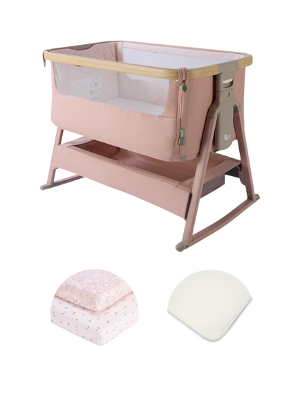 Tutti Bambini CoZee Air 2 Bedside Crib Starter Bundle, Blush, Blush