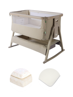 Tutti Bambini CoZee Air 2 Bedside Crib Starter Bundle, Cocoa, Cocoa