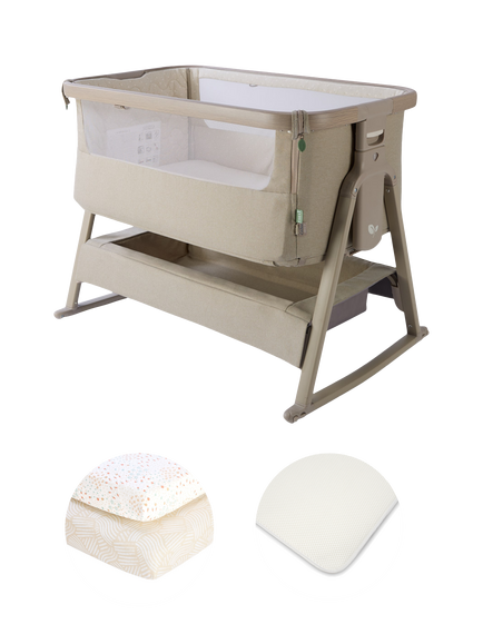 Tutti Bambini CoZee Air 2 Bedside Crib Starter Bundle, Cocoa, Cocoa