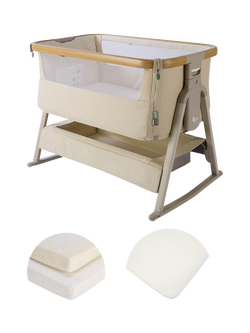 Tutti Bambini CoZee Air 2 Bedside Crib Starter Bundle, Sand, Sand