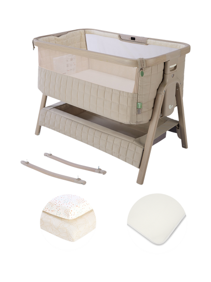 Tutti Bambini CoZee Sense Bedside Crib Starter Bundle, Cocoa, Cocoa