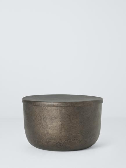 John Lewis Malwa Round Steel Coffee Table, Metallic Brass, Metallic Brass