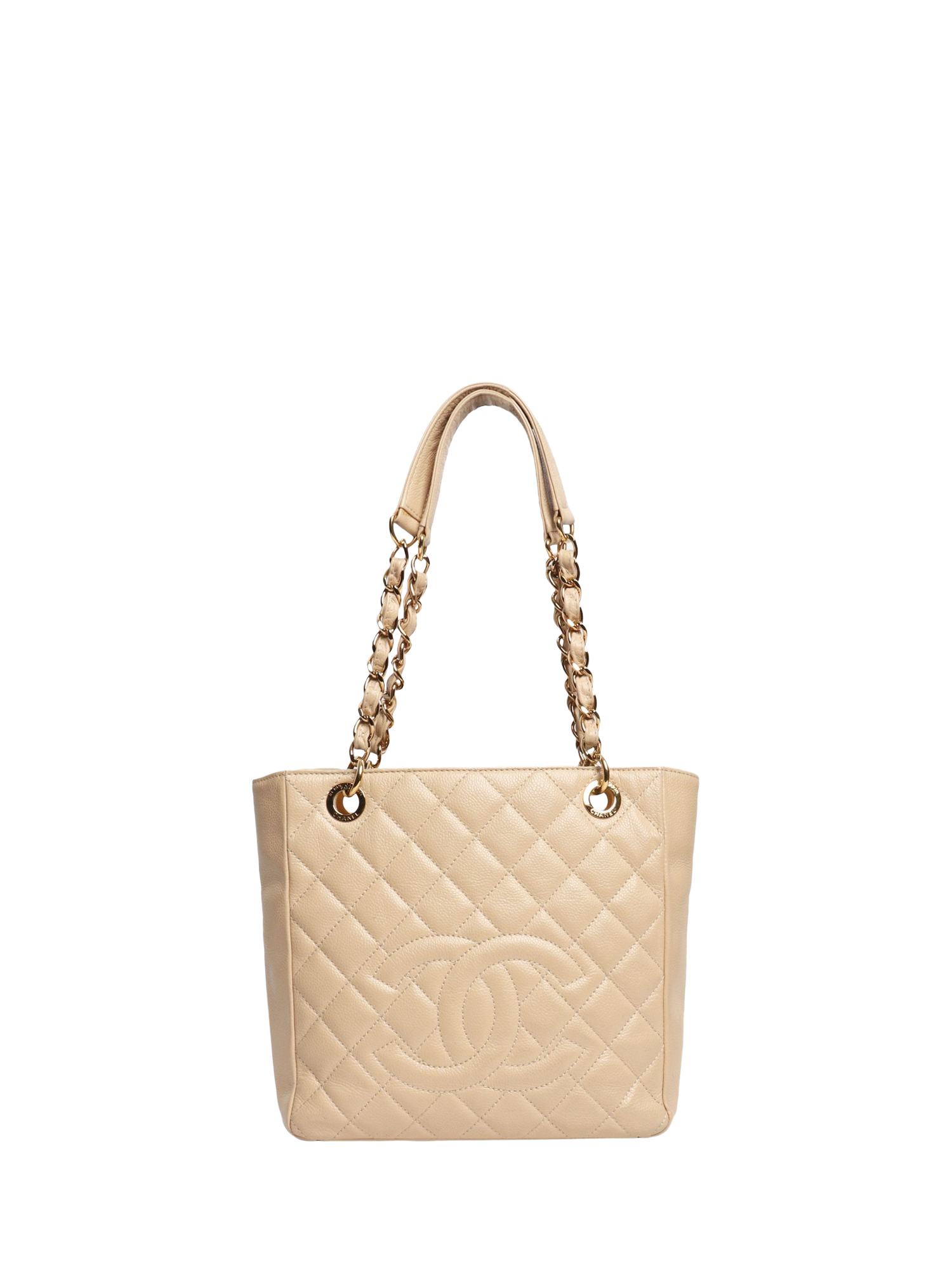 Product image 1 of 10, which shows Pre-loved CHANEL 2010 Caviar-Quilted Petit GST Bag, Blush