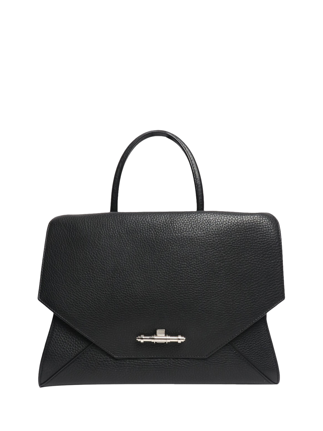 Product image 1 of 10, which shows Pre-loved Givenchy Obsedia Leather 2-Way Tote Bag, Black