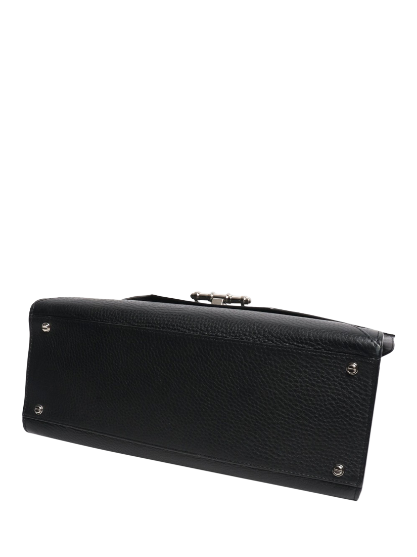 Product image 5 of 10, which shows Pre-loved Givenchy Obsedia Leather 2-Way Tote Bag, Black