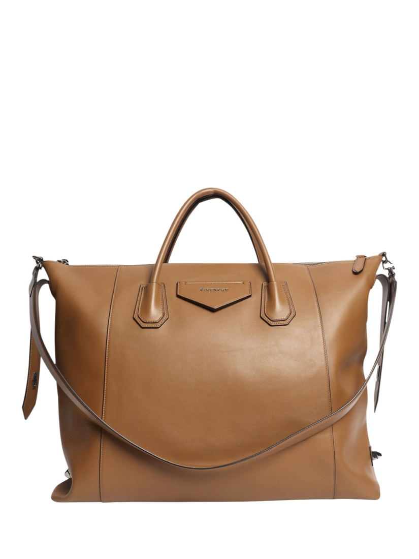 Product image 1 of 7, which shows Pre-loved Givenchy Antigona Large Leather 2-Way Bag, Tan