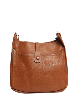 Pre-loved Hermès 2010 Gold PM Evelyne Leather Bag, Brown - view 2, Brown
