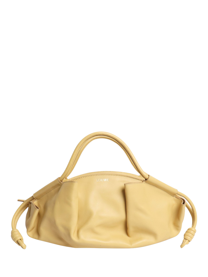 Product image 1 of 8, which shows Pre-loved LOEWE Paseo Leather 2-Way Bag, Yellow