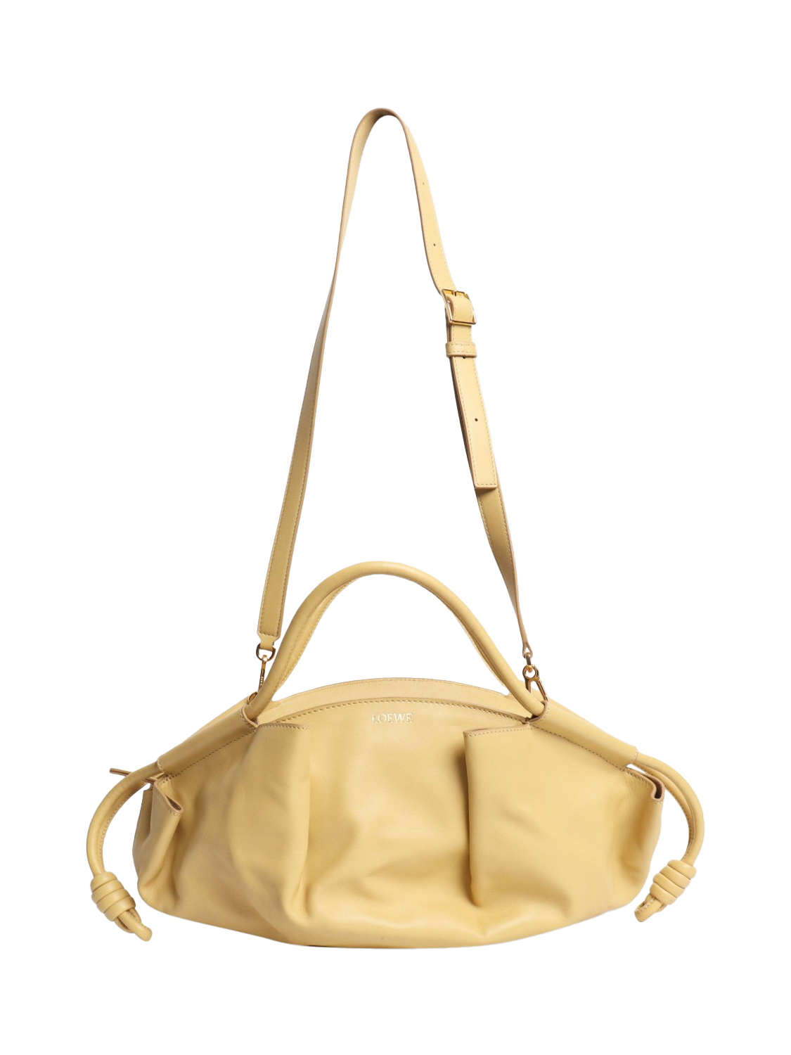 Product image 2 of 8, which shows Pre-loved LOEWE Paseo Leather 2-Way Bag, Yellow