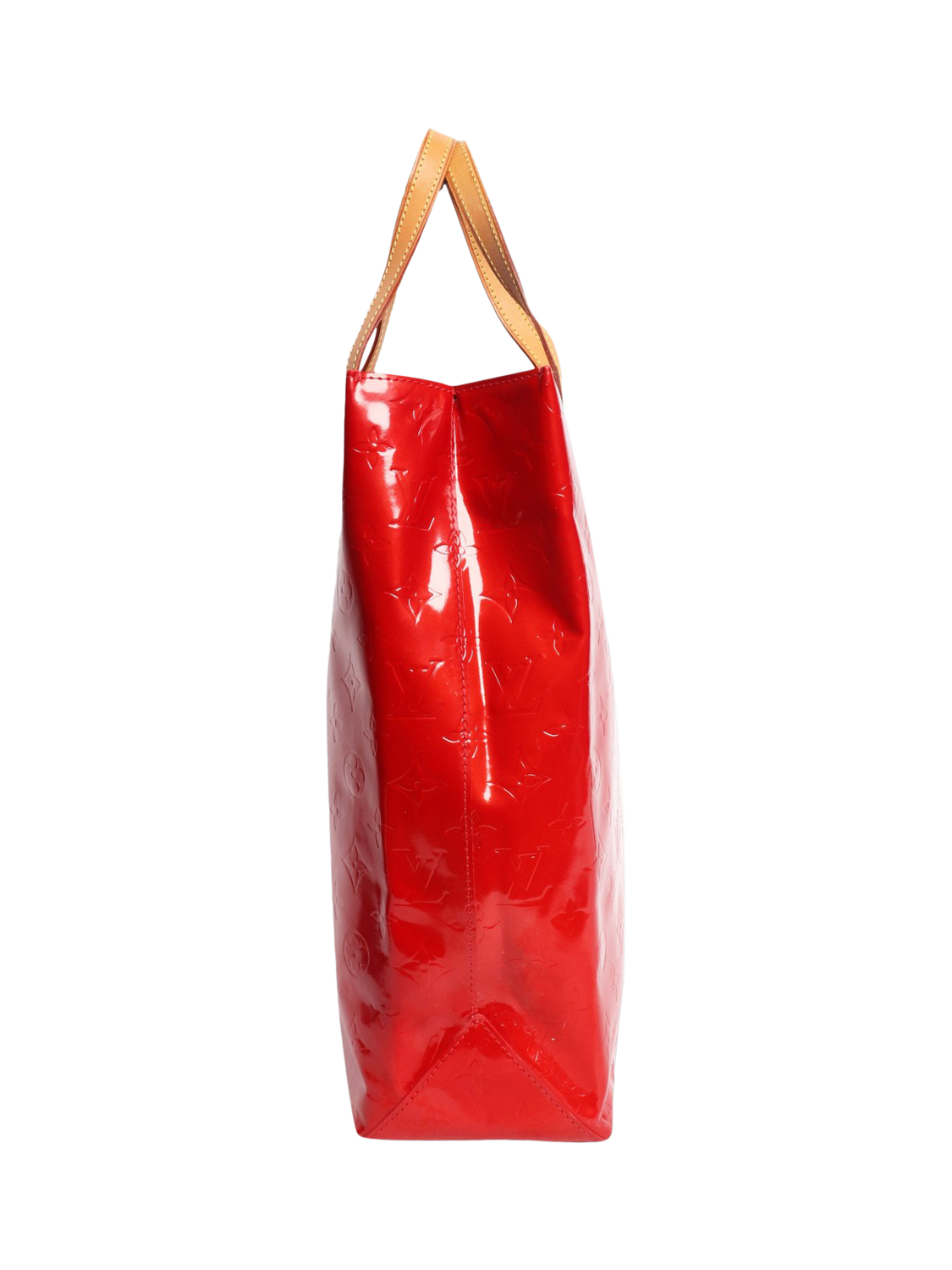 Product image 2 of 6, which shows Pre-loved Louis Vuitton 2001 Monogram Vernis Leather Tote Bag, Red