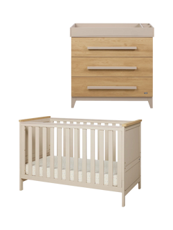 Tutti Bambini Misha Cotbed, Pocket Sprung Mattress & Hallee Changing Table Dresser, Mushroom