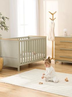 Tutti Bambini Misha Cotbed, Pocket Sprung Mattress & Hallee Changing Table Dresser - view 2, Sage