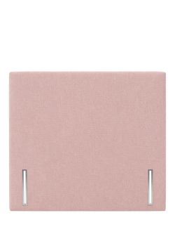 John Lewis Hartland Full Depth Upholstered Headboard, Double, Cotton Effect Pink
