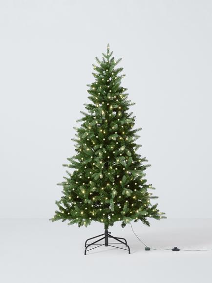 John Lewis Brompton Pre-lit Christmas Tree, Green, Green
