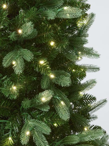 John Lewis Brompton Pre-lit Christmas Tree, Green - view 2, Green