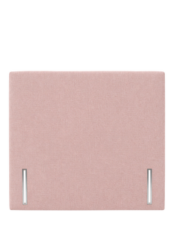 John Lewis Hartland Full Depth Upholstered Headboard, Super King Size, Cotton Effect Pink