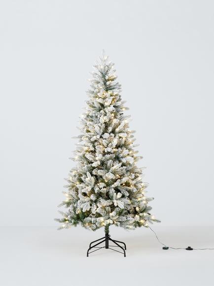 John Lewis Brompton Pre-lit Christmas Tree, Snowy, White