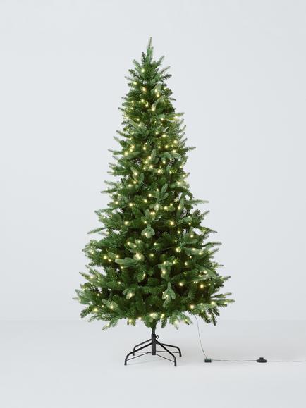 John Lewis Brompton Pre-lit Christmas Tree, Green, Green