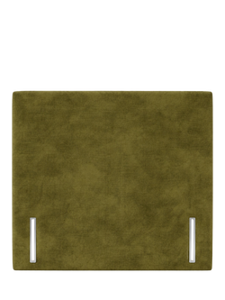 John Lewis Hartland Full Depth Upholstered Headboard, Super King Size, Velvet Moss