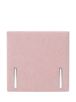John Lewis Hartland Full Depth Upholstered Headboard, Single, Cotton Effect Pink