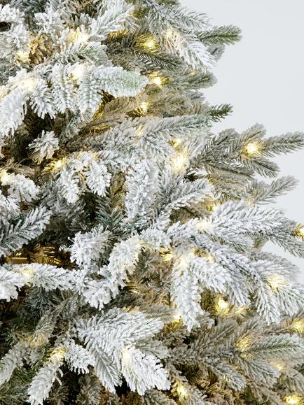 John Lewis Skye Pre-lit Christmas Tree, Snowy, 7ft - view 2, White