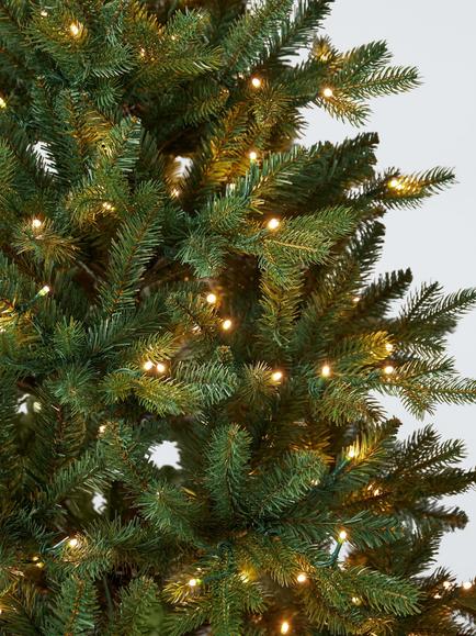 John Lewis Pre-lit Woodland Pine Christmas Tree - view 2, Green
