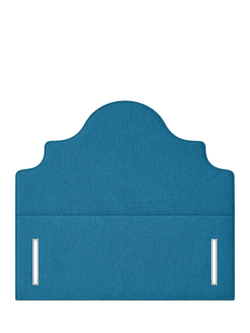 John Lewis Weybridge Full Depth Upholstered Headboard, Double, Cotton Effect Denim