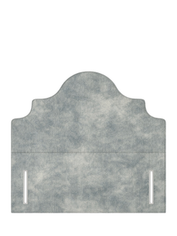John Lewis Weybridge Full Depth Upholstered Headboard, Double, Velvet Grey