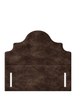 John Lewis Weybridge Full Depth Upholstered Headboard, Double, Velvet Espresso