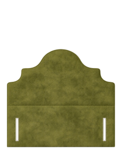 John Lewis Weybridge Full Depth Upholstered Headboard, Double, Velvet Moss