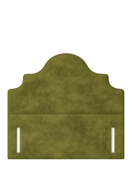 John Lewis Weybridge Full Depth Upholstered Headboard, Double, Velvet Moss