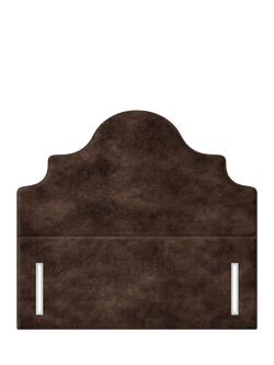 John Lewis Weybridge Full Depth Upholstered Headboard, King Size, Velvet Espresso