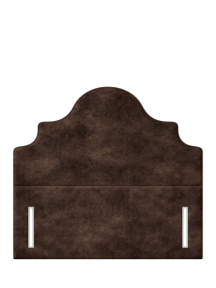John Lewis Weybridge Full Depth Upholstered Headboard, King Size, Velvet Espresso