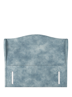 John Lewis Alderly Winged Full Depth Upholstered Headboard, King Size, Velvet Grey