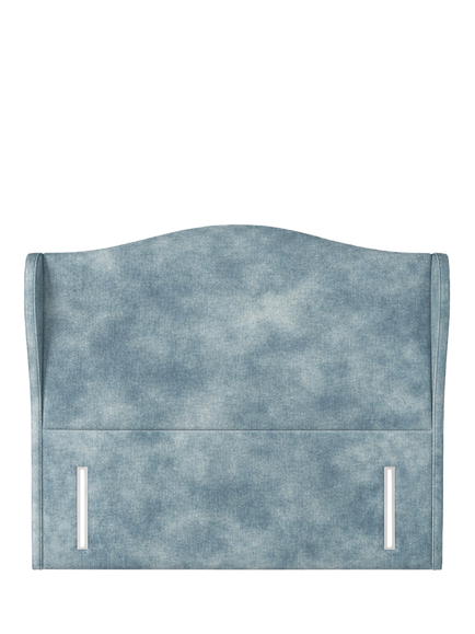 John Lewis Alderly Winged Full Depth Upholstered Headboard, King Size, Velvet Grey