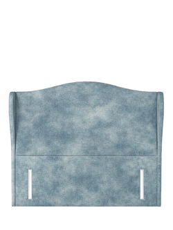 John Lewis Alderly Winged Full Depth Upholstered Headboard, Super King Size, Velvet Grey