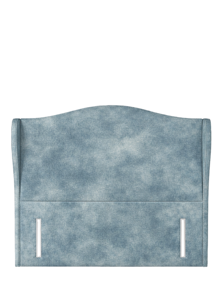 John Lewis Alderly Winged Full Depth Upholstered Headboard, Super King Size, Velvet Grey