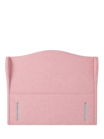 John Lewis Alderly Winged Full Depth Upholstered Headboard, Emperor, Cotton Effect Pink