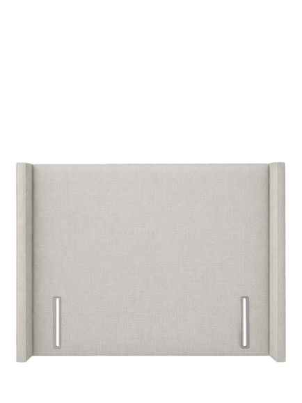 John Lewis Windermere Winged Full Depth Upholstered Headboard, Double, Cotton Effect Beige