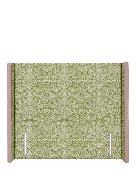 John Lewis Windermere Winged Full Depth Upholstered Headboard, Double, William Morris Sunflower